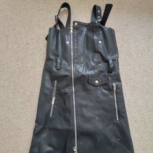 Leather Pinafore Dress